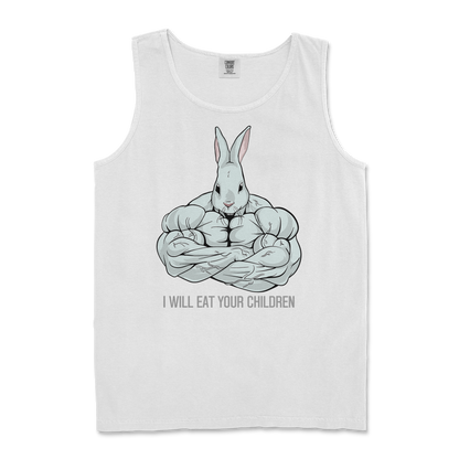 Comfort Colors Tank Top Scary Rabbit in White