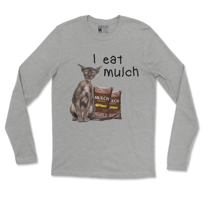 Gildan SoftStyle Long Sleeve I Eat Mulch in Sports Grey