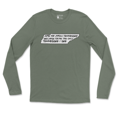 Gildan SoftStyle Long Sleeve Tennessee in Military Green