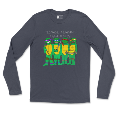 Gildan SoftStyle Long Sleeve Ninja Turtles in Navy