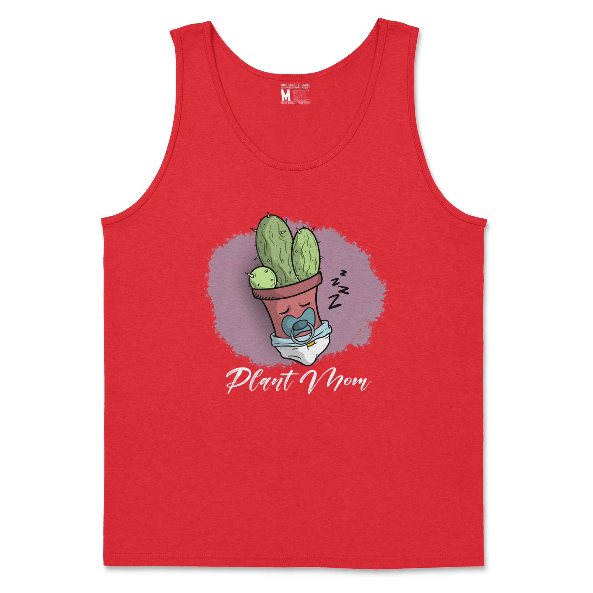 Gildan SoftStyle Tank Top Plant Mom 2 in Red