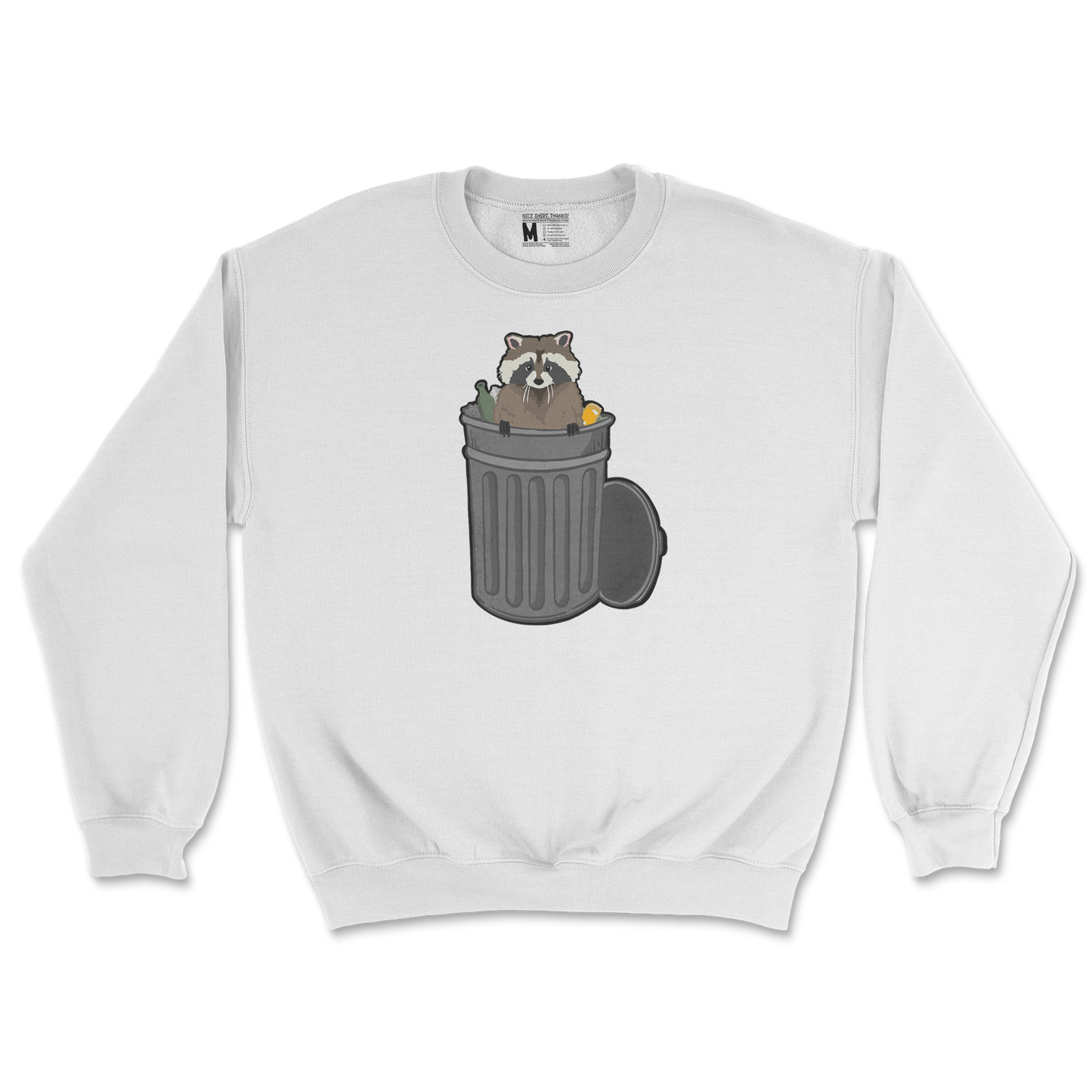 Gildan SoftStyle Crew Neck Trash Panda Enthusiast in White