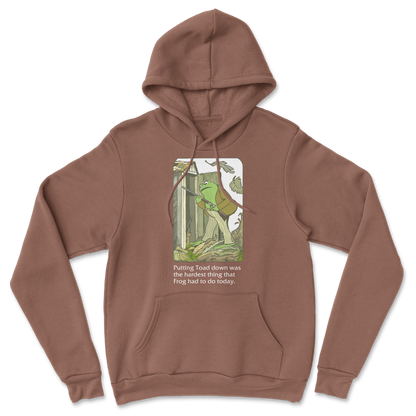 The Nice Shirt Hoodie Frog and Toad  in Cocoa