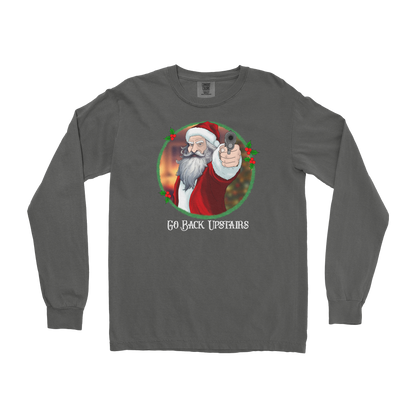 Comfort Colors Long Sleeve Angry Santa  in Pepper