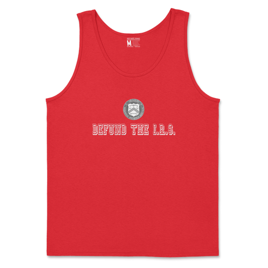 Gildan SoftStyle Tank Top Defund The I.R.S. in Red