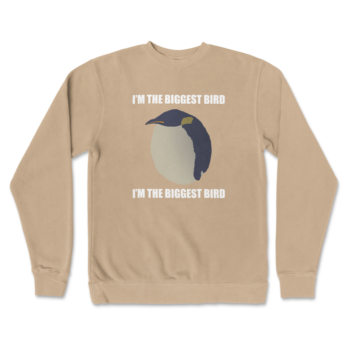 Independent Clothing Co. Crew Neck I Am The Biggets Bird in Sandstone