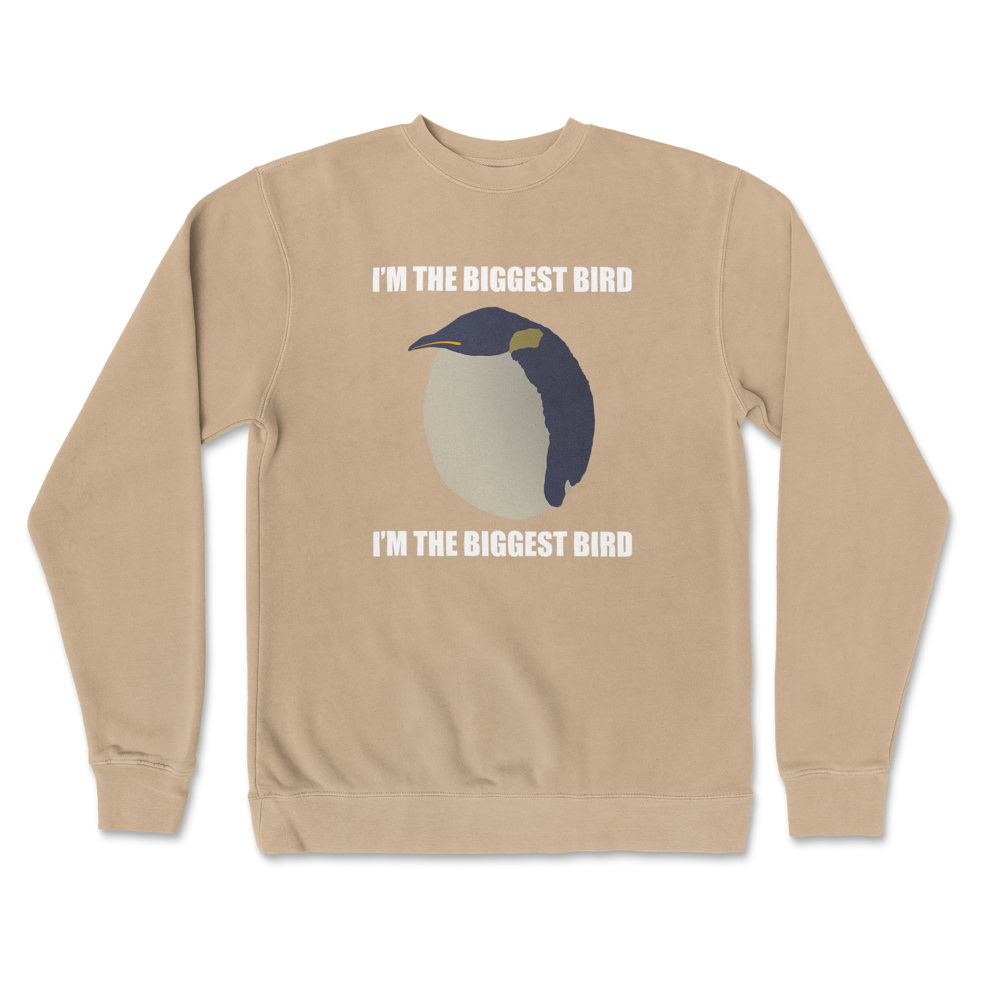 Independent Clothing Co. Crew Neck I Am The Biggets Bird in Sandstone