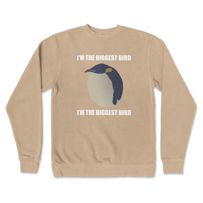 Independent Clothing Co. Crew Neck I Am The Biggets Bird in Sandstone