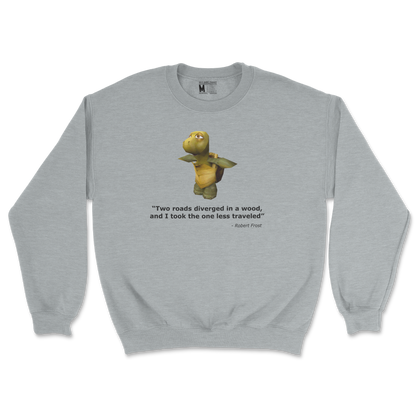 Gildan SoftStyle Crew Neck Robert Frost Quote in Sports Grey