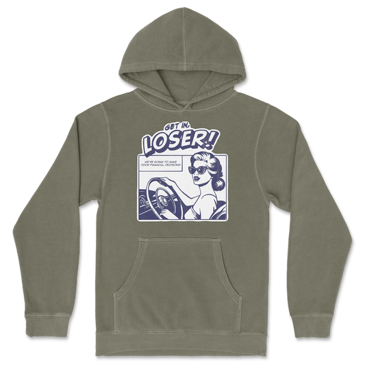Independent Clothing Co. Hoodie Get In Loser  in Olive
