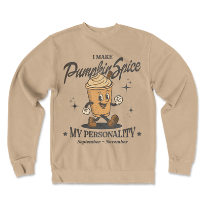 Independent Clothing Co. Crew Neck Pumpkin Spice Personality in Sandstone
