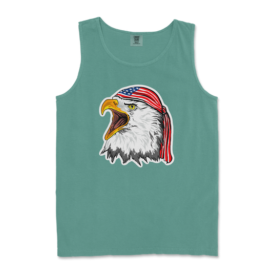 Comfort Colors Tank Top Freedom Eagle in Light Green