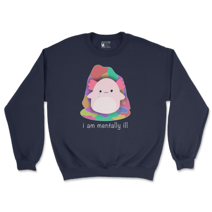 Gildan SoftStyle Crew Neck Mentally Ill and Squishy in Navy