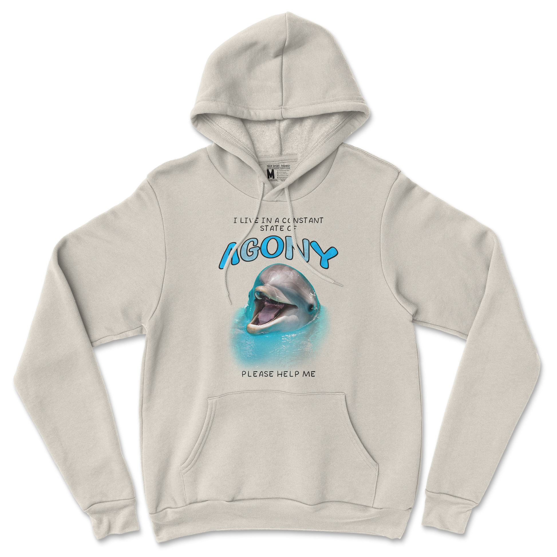 Gildan SoftStyle Hoodie Agony Dolphin in Sand