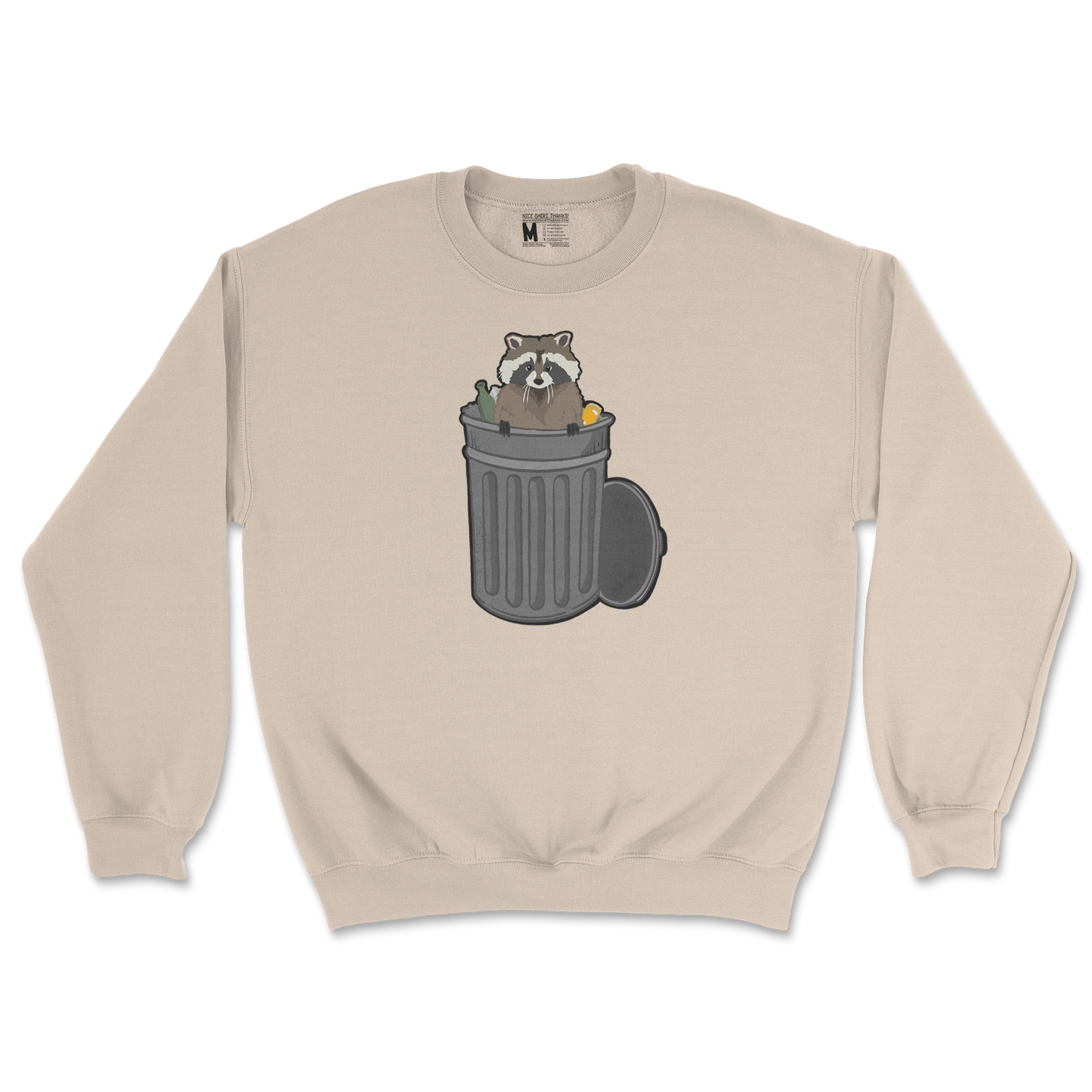 Gildan SoftStyle Crew Neck Trash Panda Enthusiast in Sand