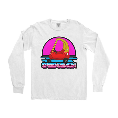 Comfort Colors Long Sleeve Speed Demon  in White