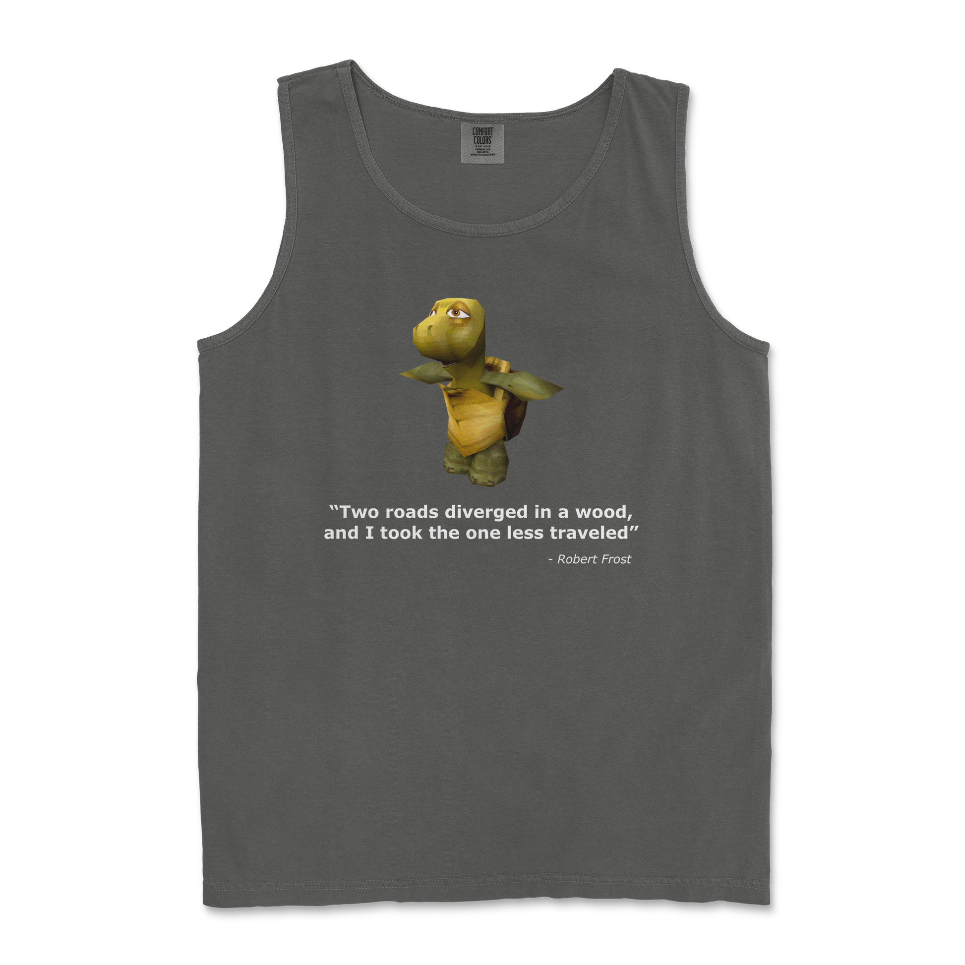 Comfort Colors Tank Top Robert Frost Quote in Pepper