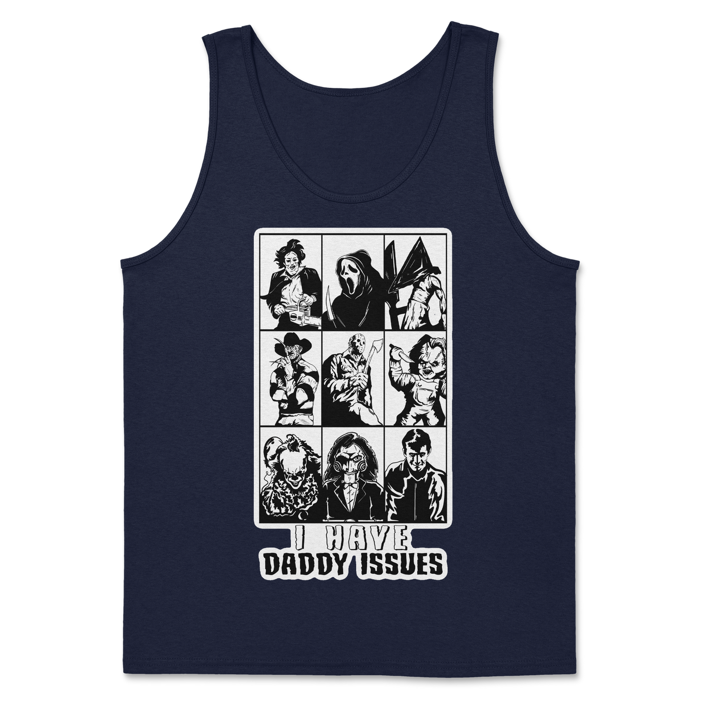 The Nice Shirt Tank Top Daddy Issues  in Navy