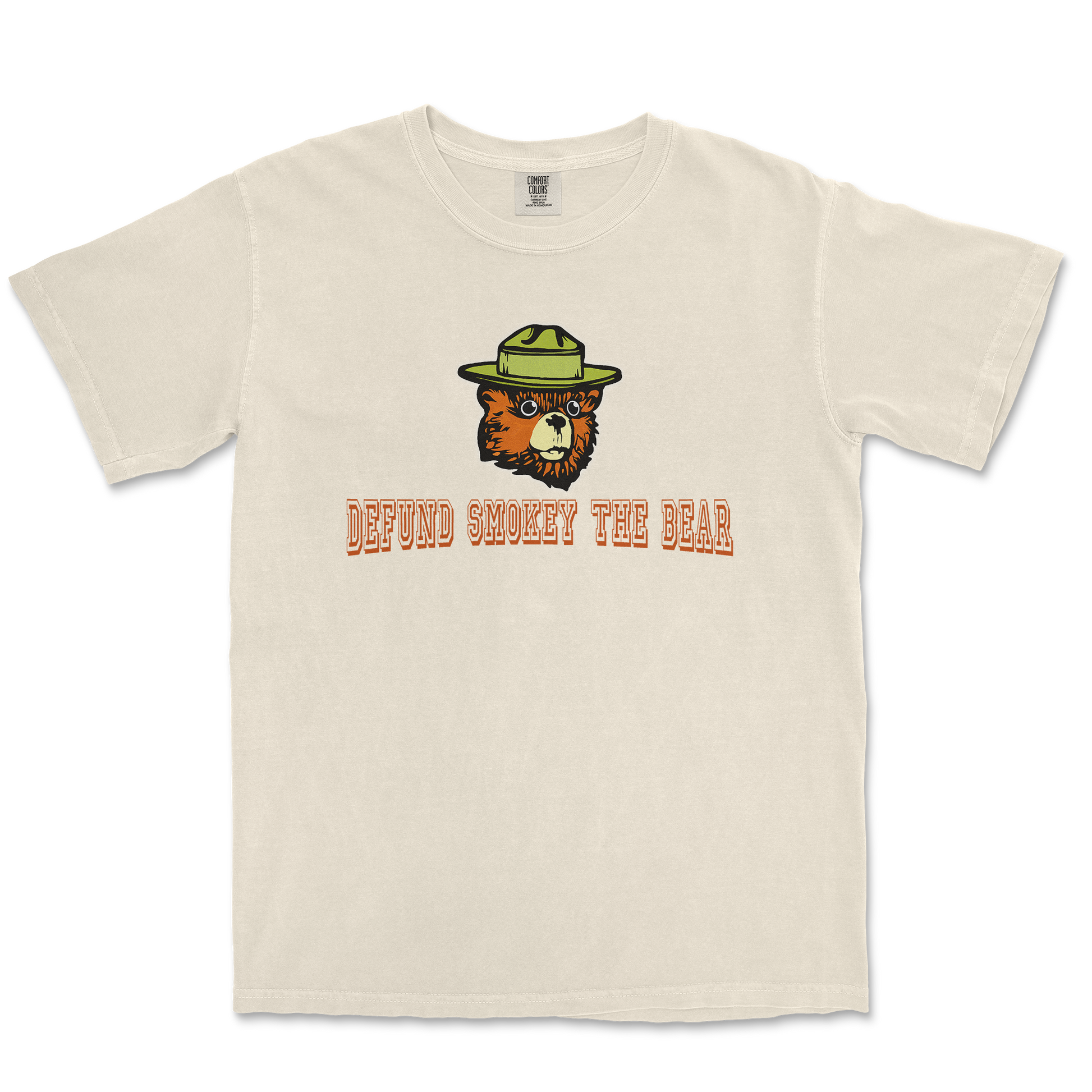 Comfort Colors T-Shirt Defund Smokey Bear in Ivory