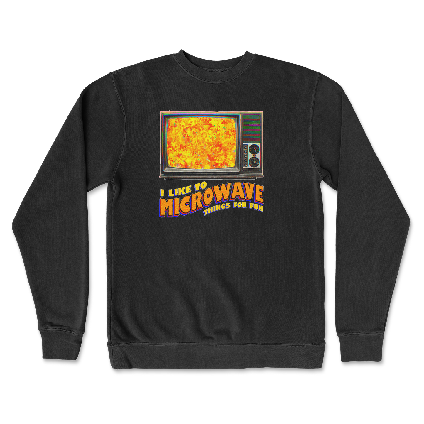 Independent Clothing Co. Crew Neck Microwave For Fun in Black