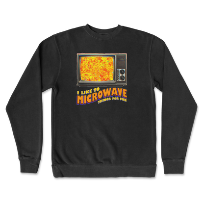 Independent Clothing Co. Crew Neck Microwave For Fun in Black