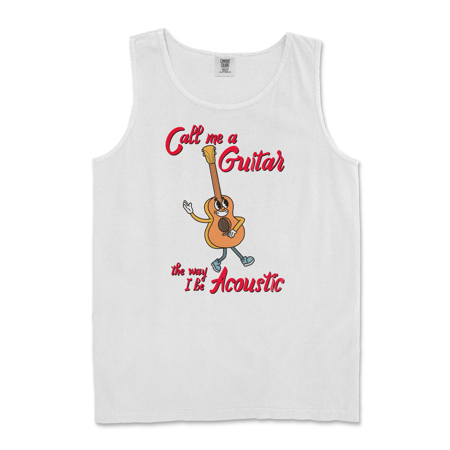 Comfort Colors Tank Top I Do Be Acoustic  in White