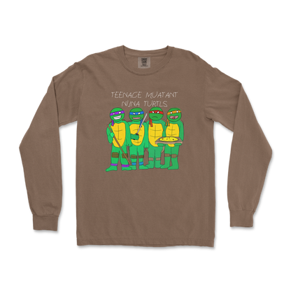 Comfort Colors Long Sleeve Ninja Turtles in Espresso