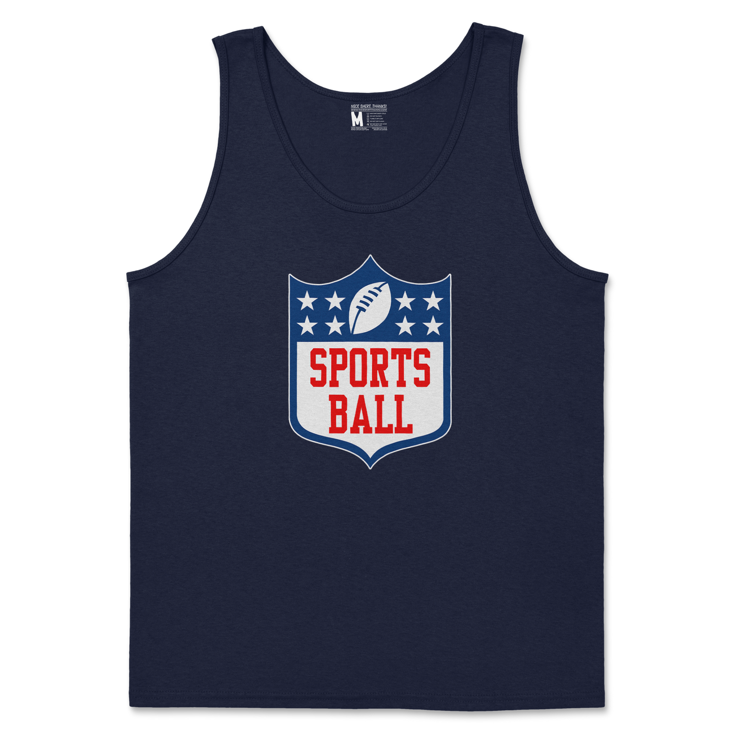 Gildan SoftStyle Tank Top Sports Ball in Navy