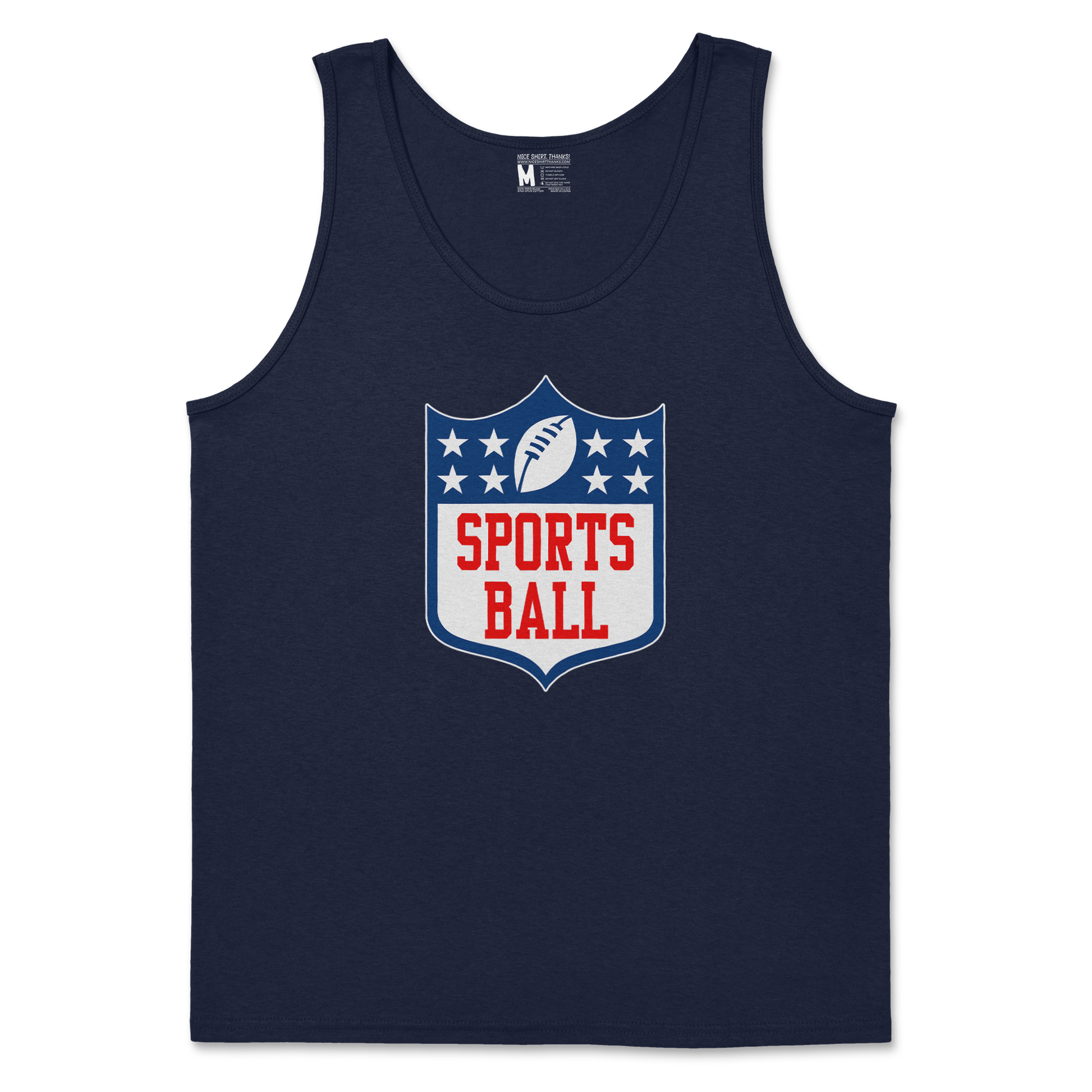 Gildan SoftStyle Tank Top Sports Ball in Navy