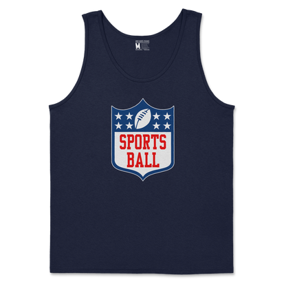 Gildan SoftStyle Tank Top Sports Ball in Navy