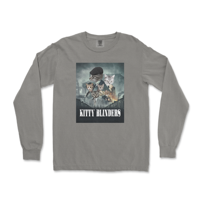 Comfort Colors Long Sleeve Kitty Blinders in Grey