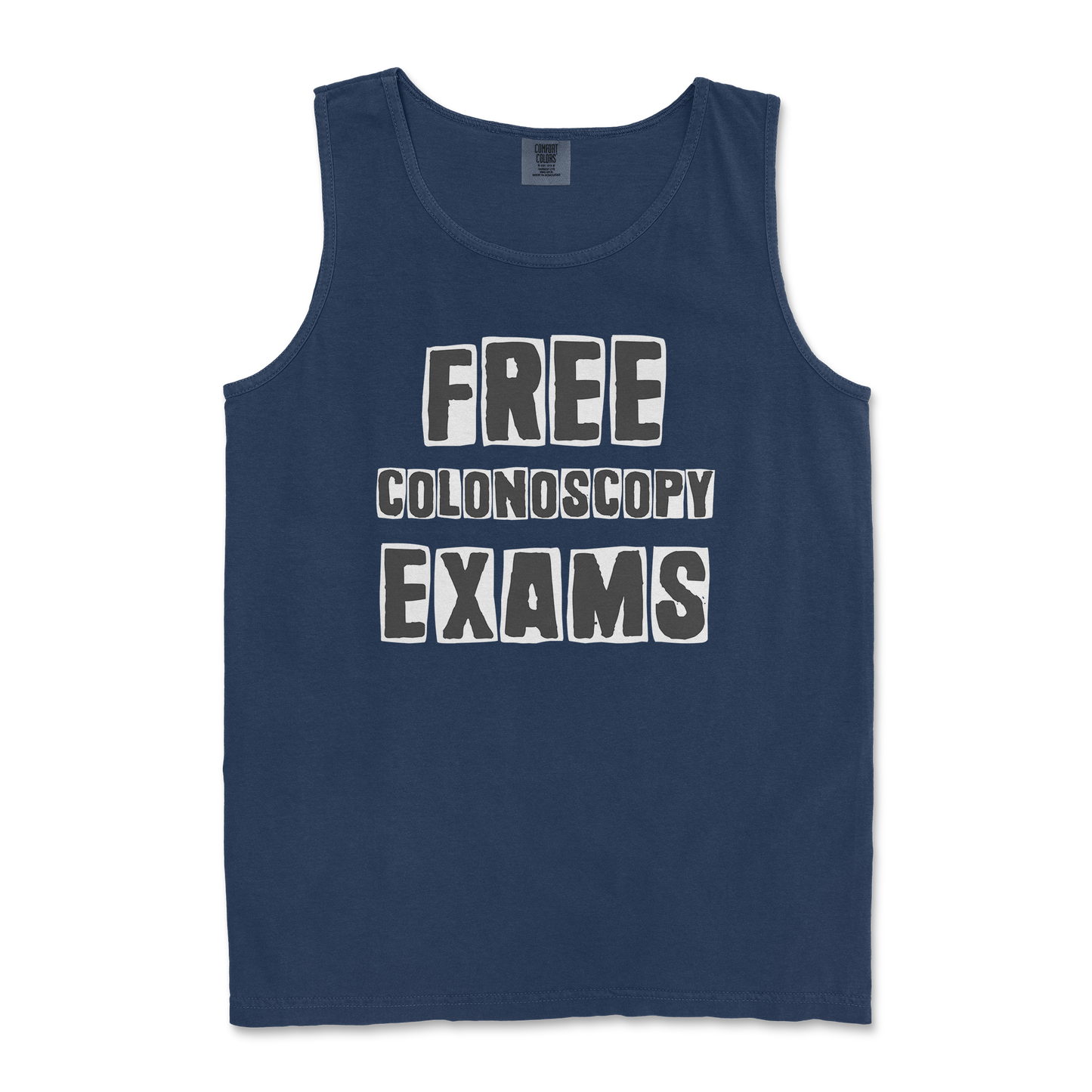 Comfort Colors Tank Top Free Colonoscopy Exams in TrueNavy