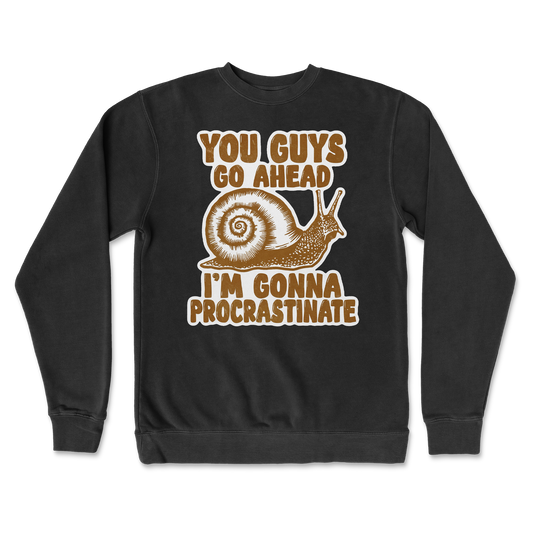 Independent Clothing Co. Crew Neck Procrastinating Snail  in Black