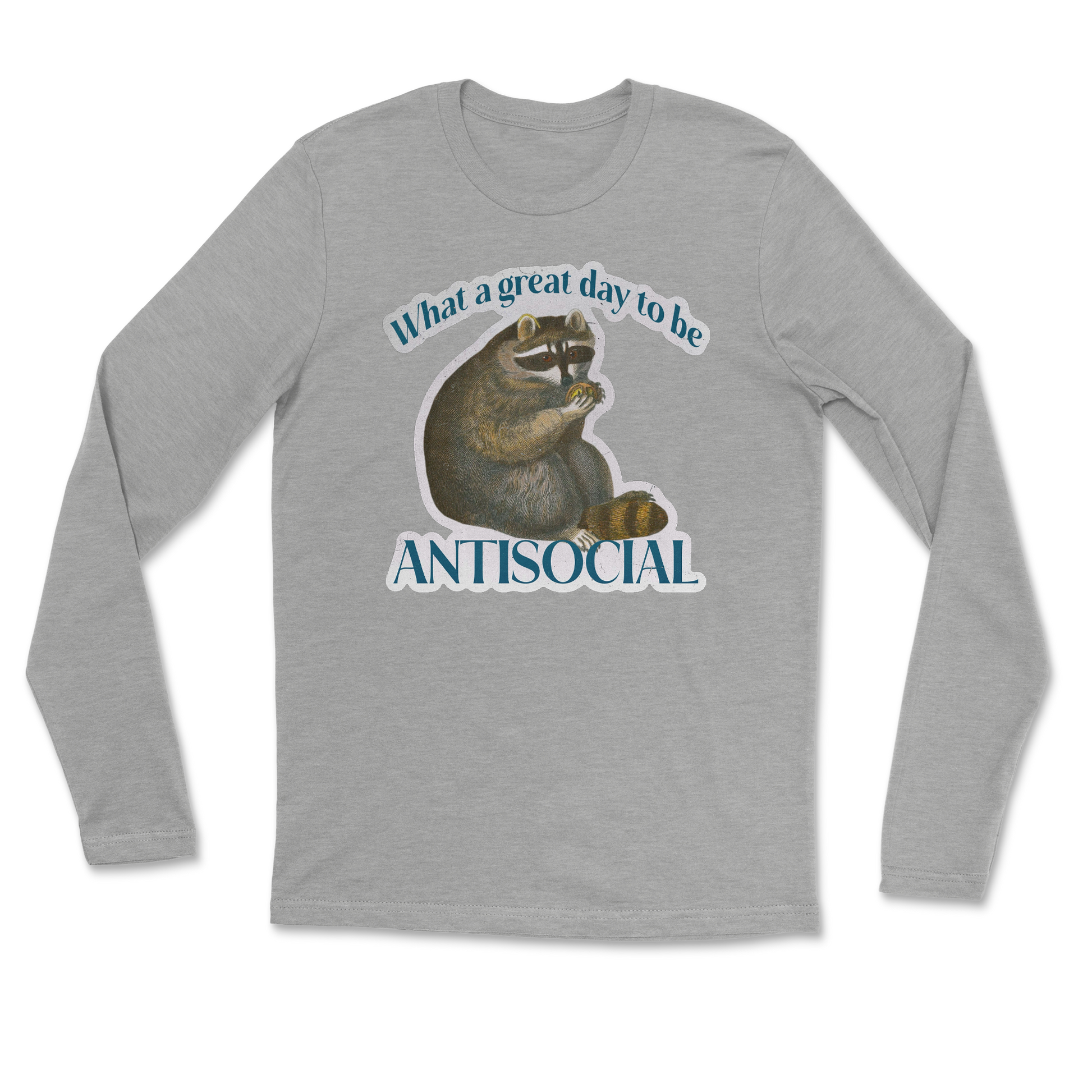 Heavy Blend Long Sleeve Antisocial in Grey Heather