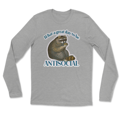 Heavy Blend Long Sleeve Antisocial in Grey Heather