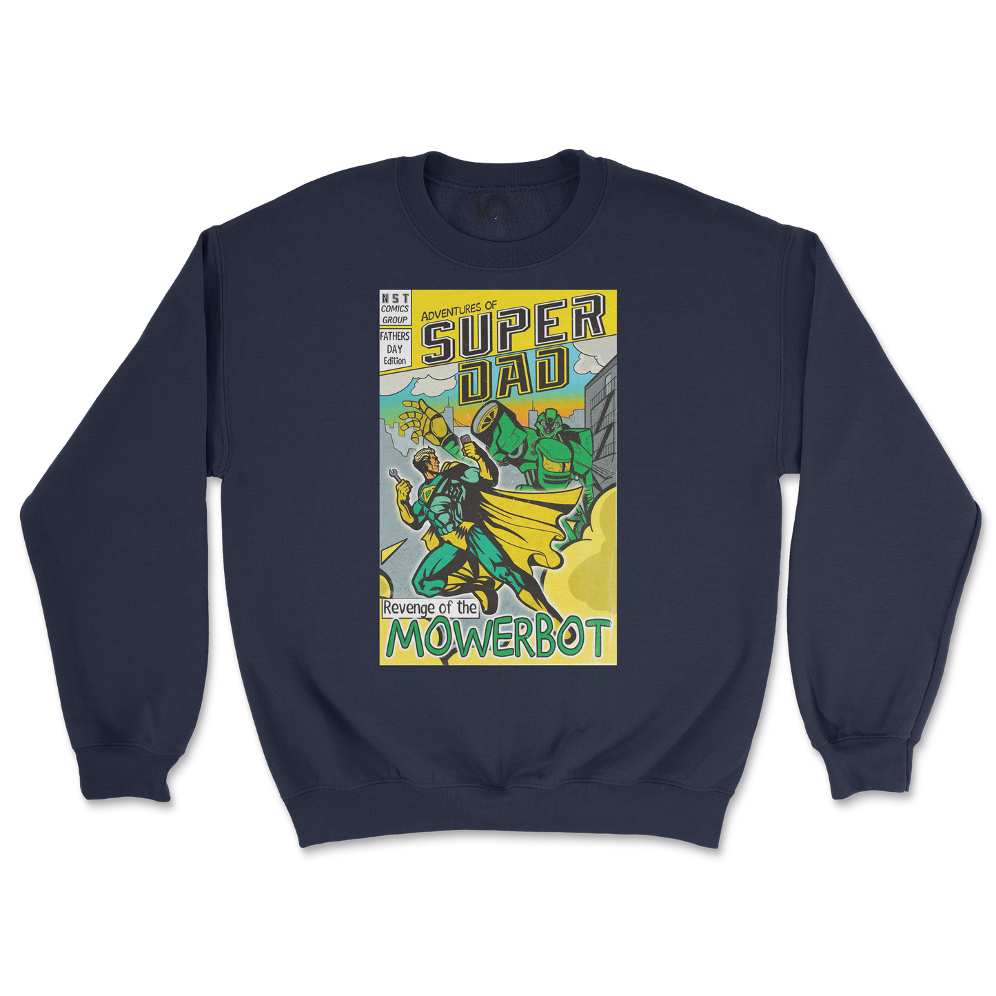 Gildan SoftStyle Crew Neck Super Dad in Navy