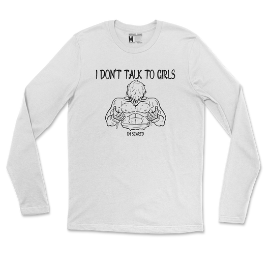 Gildan SoftStyle Long Sleeve Gym Shirt in White