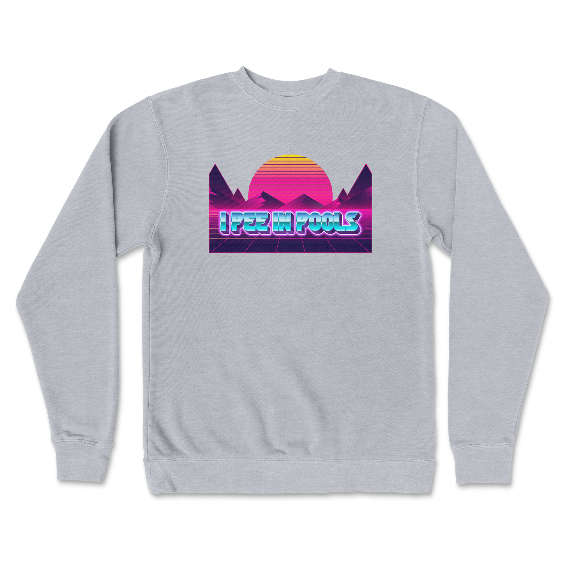 Independent Clothing Co. Crew Neck I Pee in Pools in Grey-Heather