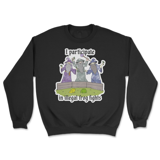 The Nice Shirt Crew Neck Wizard Activities  in Black