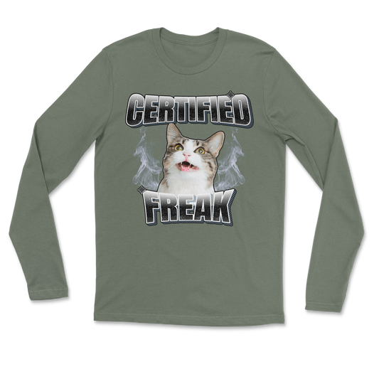 The Nice Shirt Long Sleeve Freaky  in Military-Green