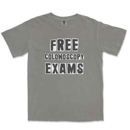 Comfort Colors T-Shirt Free Colonoscopy Exams in Grey