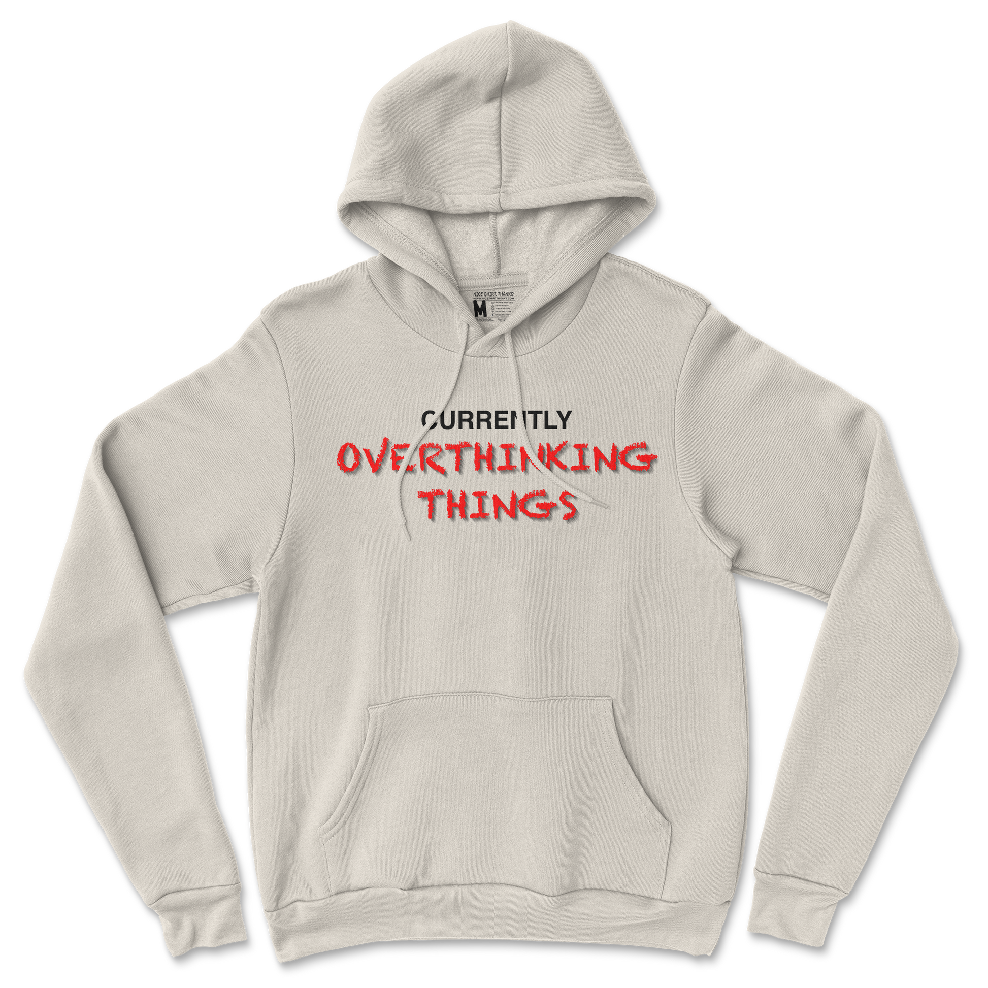 Gildan SoftStyle Hoodie For Our Lil Overthinker in Sand