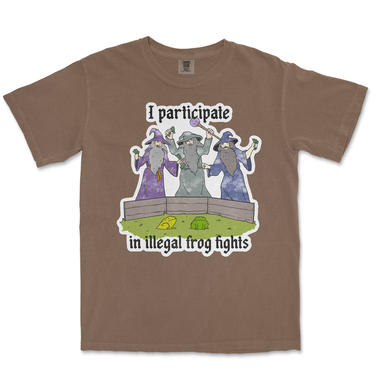 Comfort Colors T-Shirt Wizard Activities  in Espresso