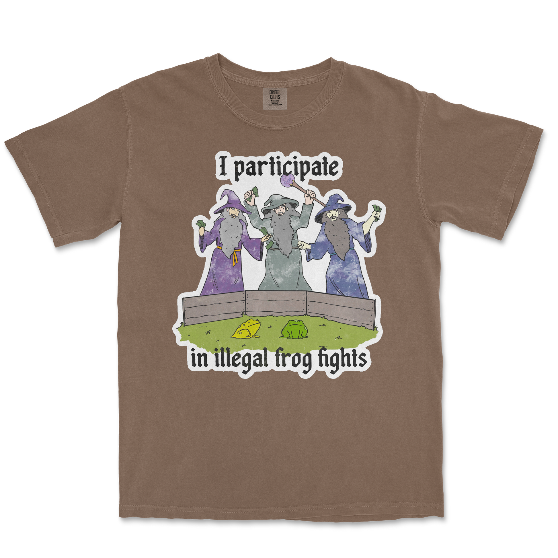 Comfort Colors T-Shirt Wizard Activities  in Espresso