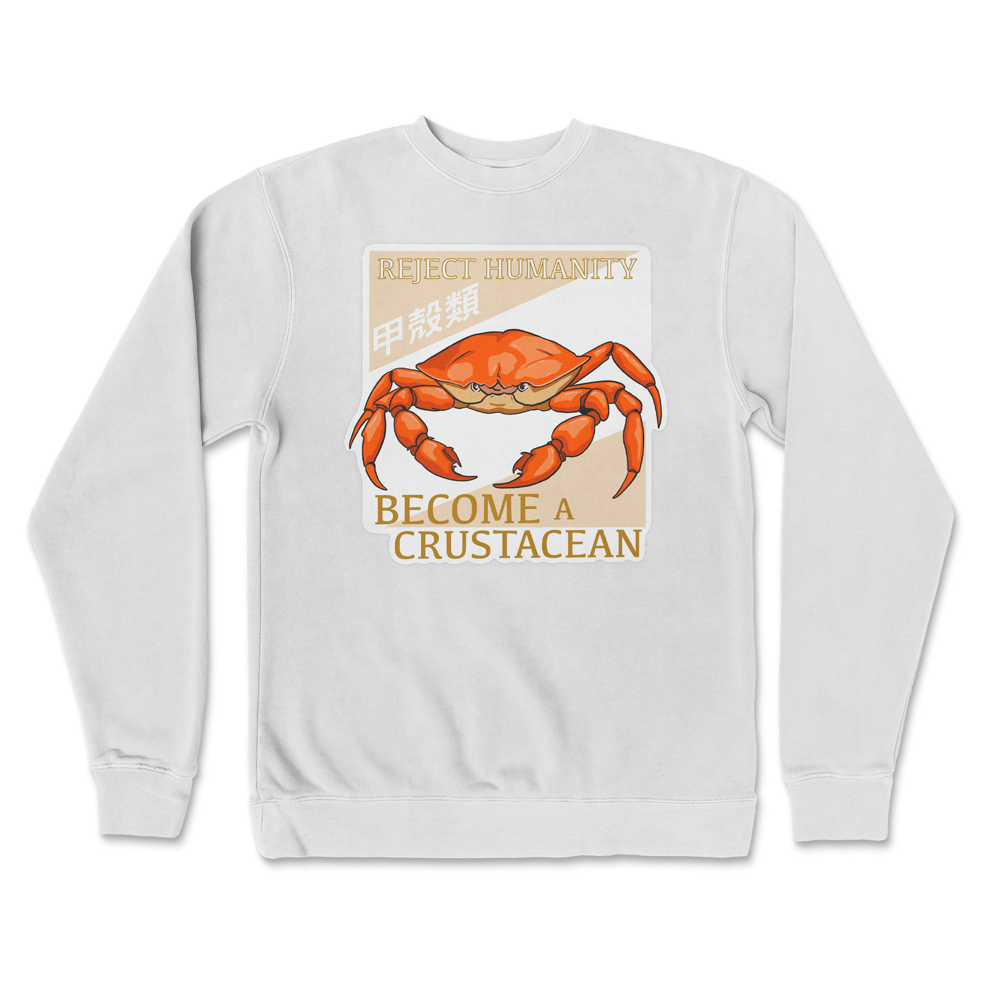 Independent Clothing Co. Crew Neck Embrace the Crab in White