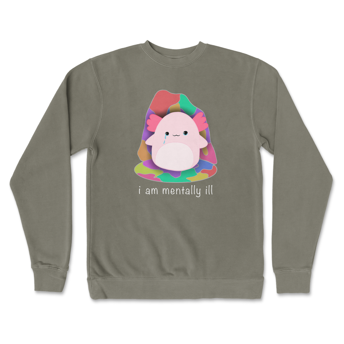 Independent Clothing Co. Crew Neck Mentally Ill and Squishy in Army