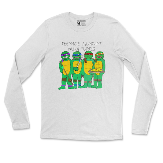 Gildan SoftStyle Long Sleeve Ninja Turtles in White