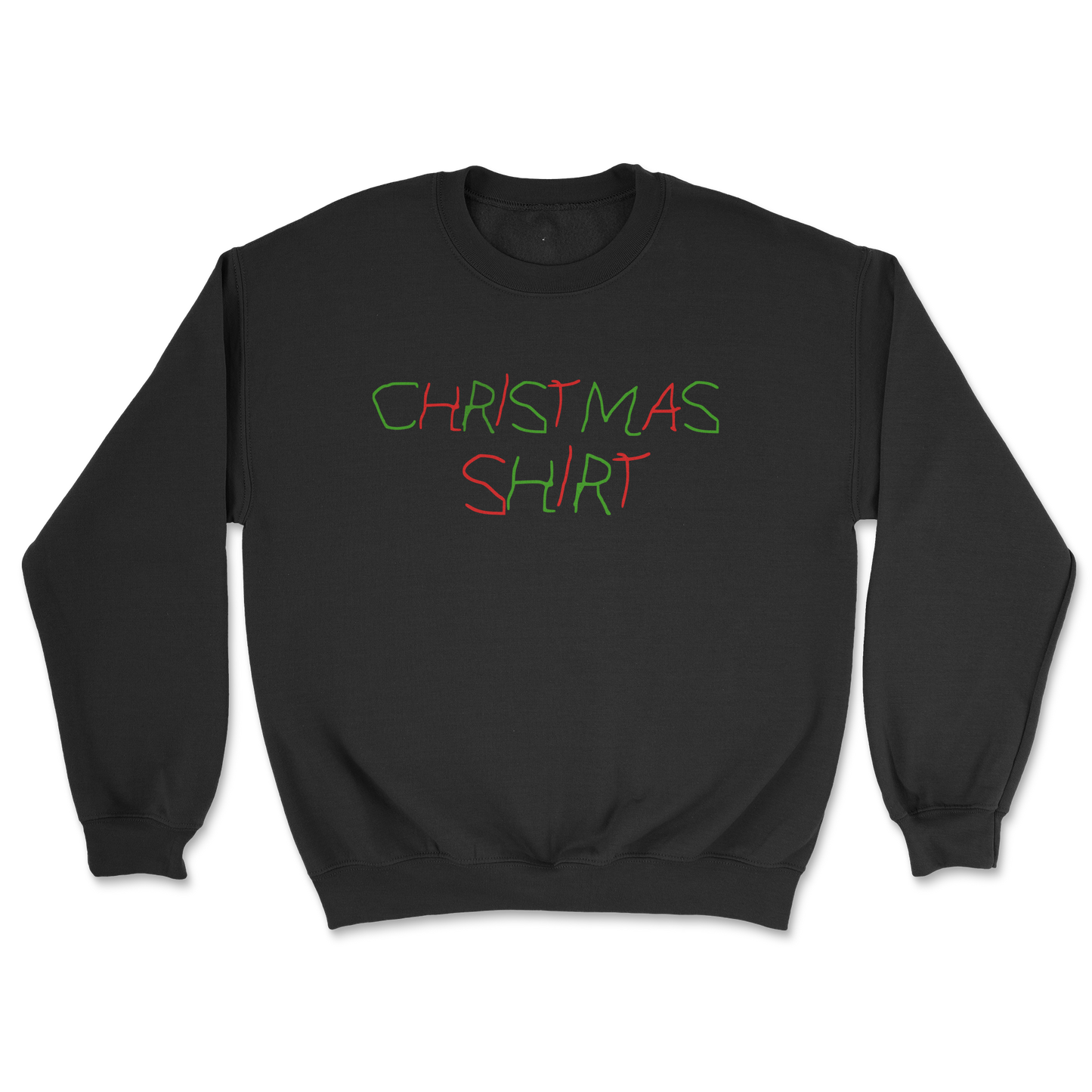 Gildan SoftStyle Crew Neck Christmas Shirt in Black