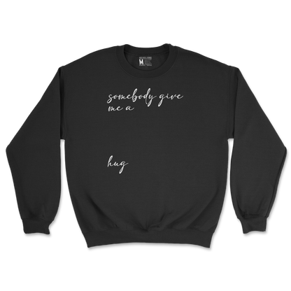 Gildan SoftStyle Crew Neck Hug Me in Black