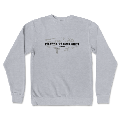 Independent Clothing Co. Crew Neck Not Like Most Girls in GreyHeather